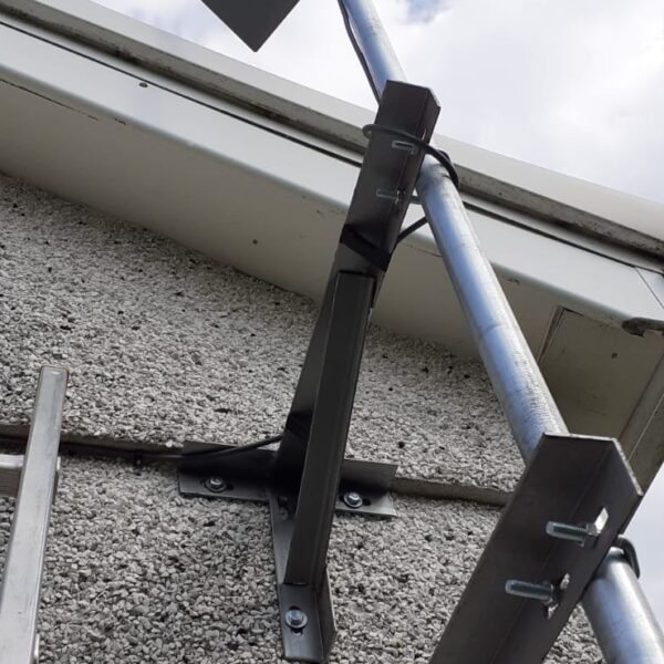 Starlink installed on a mast