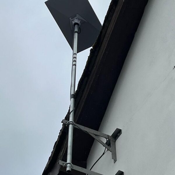 Starlink mounted to a wall